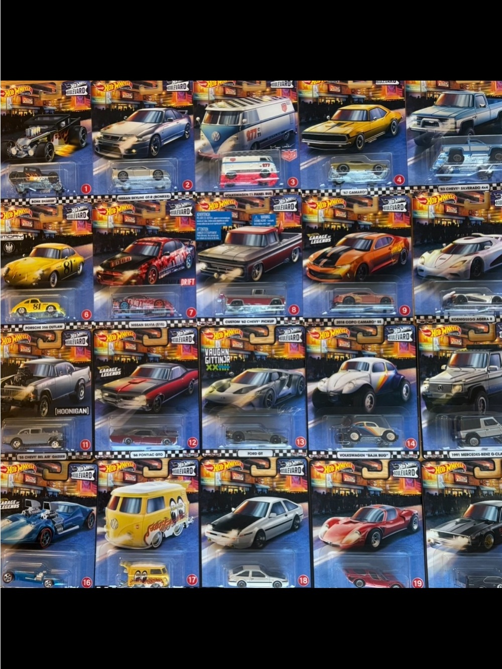 Hot Wheels Boulevard 1-20 COMPLETE SET